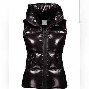 Black Sam Freedom Glossy Down Puffer Vest